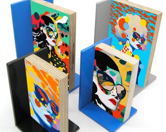 Funky Art Face Buchstütze