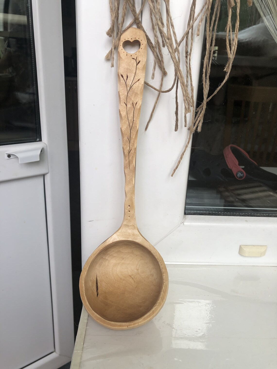 Wooden Soup Ladle Willow Hand Carved Ladle Etsy