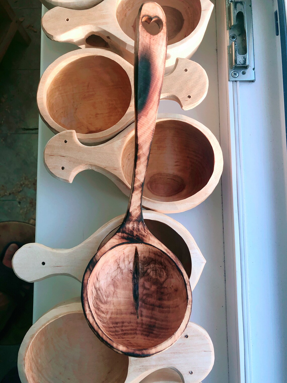 Wooden ladle Hand Carved Ladle Wooden Serving Ladle Wood Etsy