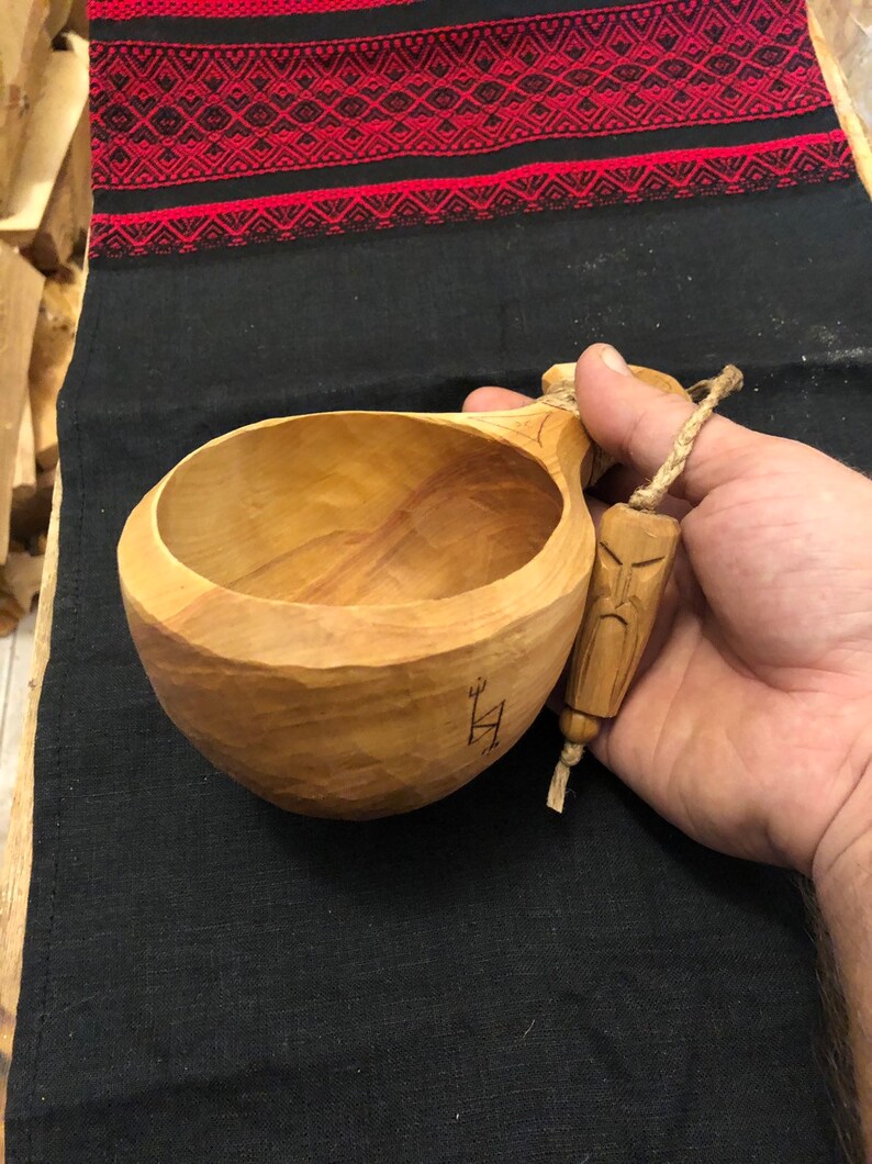 Kuksa With Kolrosing Wooden Bowl Gift For Him Hand Made Etsy