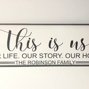 This Is Us - Our Life, Our Story, Our Home | Farmhouse Sign | Wood | Family Wall Decor | This Is Us Sign | Wall Decor | Framed Wood