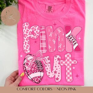 Pink Out Game Day Tshirt | Game Day | Breast Cancer Awareness Tshirt | Comfort Colors Tshirt | Pink Breast Cancer | Football Pink Out