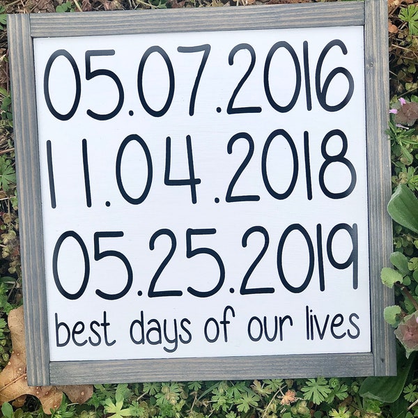 Best Days Of Our Lives | Farmhouse | Wood Sign |  Living Room Wall Decor | Best Days Sign | Wall Decor | Framed Wood