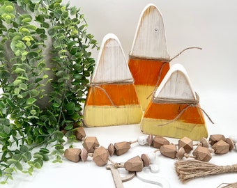 Rustic Wood Candy Corn | Holiday Decor | Fall Defor  | Halloween Decor | Farmhouse Decor | Candy Corn Set | Candy Corn Wood |