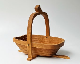 Vintage Fishing Basket, Wicker Fishing Creel -  Sweden