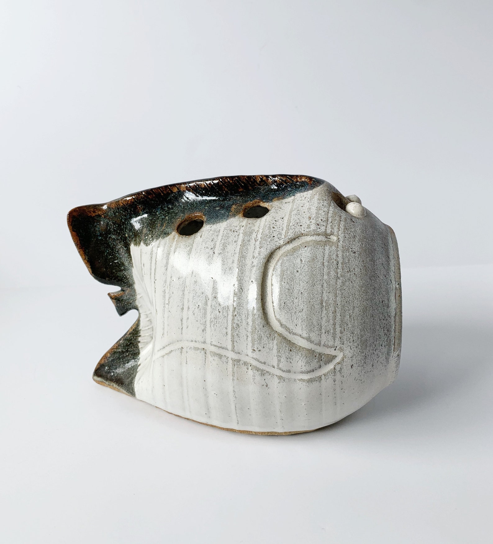 Vintage Handmade Ceramic Fish Spoon Rest Etsy