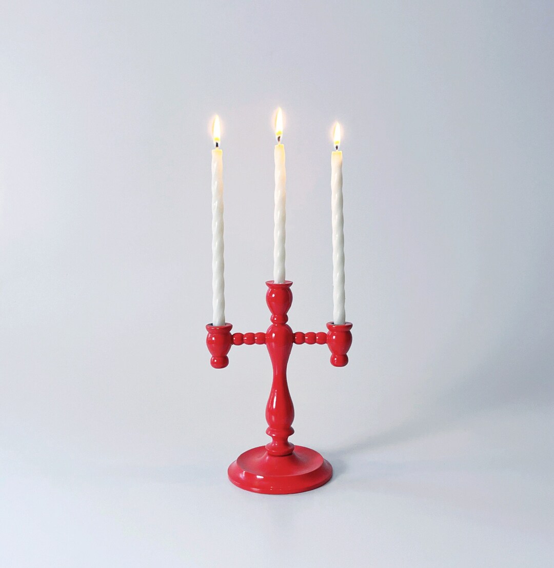 Vintage Swedish Wooden Advent Candelabra Etsy