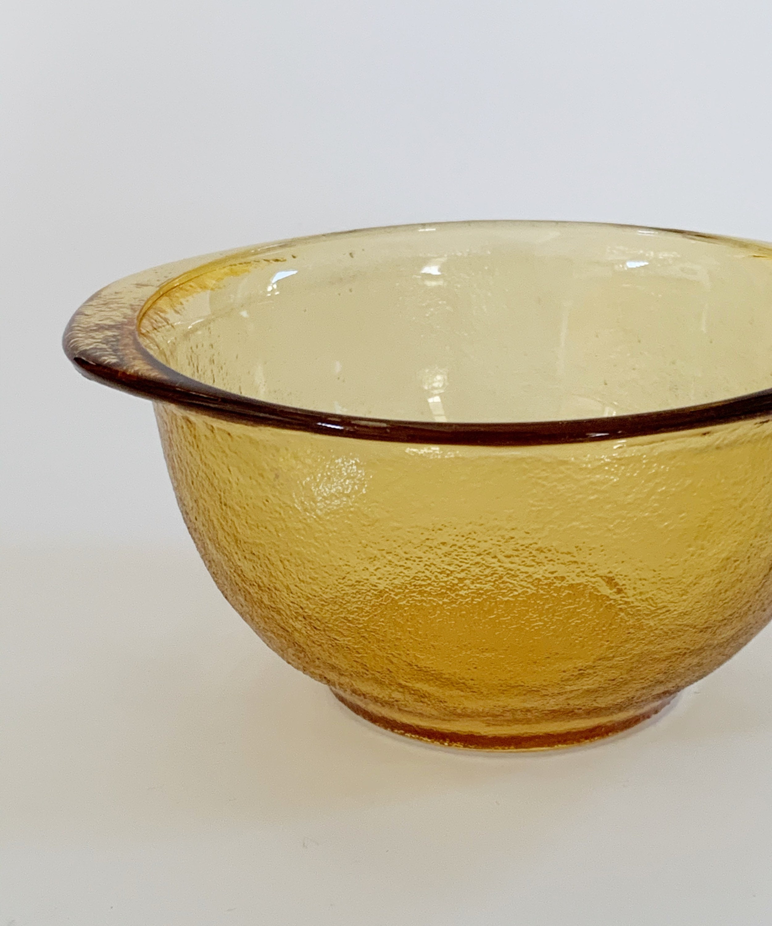 Set of 4 Textured Amber Bowls Etsy