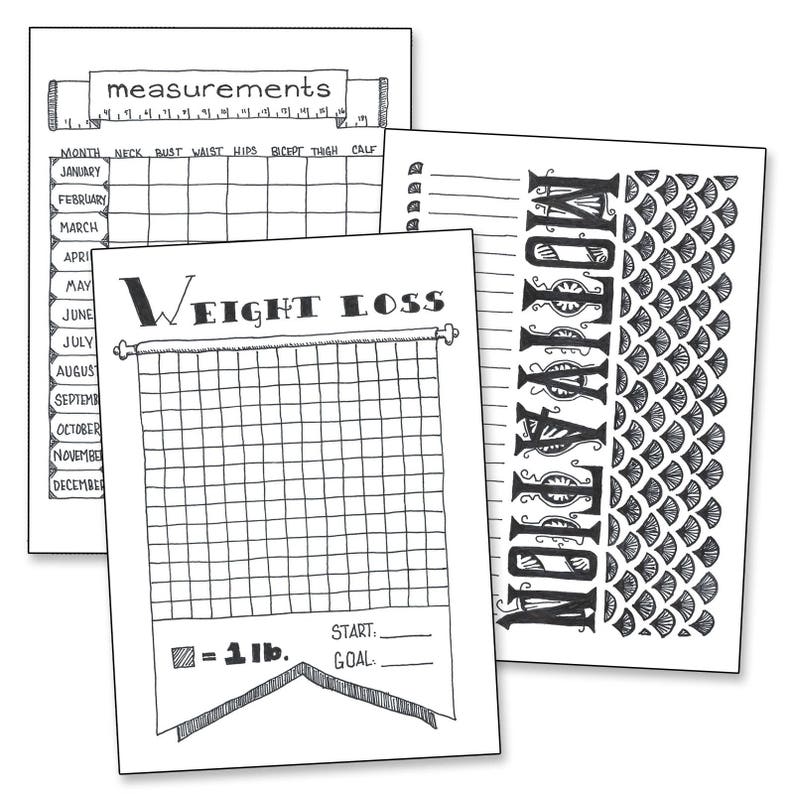 à Imprimer Bullet Journal Perte De Poids
