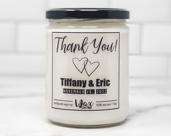 Thank You Wedding Gift Bride To Be Thank You Gift Wedding Favors Wedding Soy Candles Handmade Homemade Candles Vegan Candles Soy Wax Candles