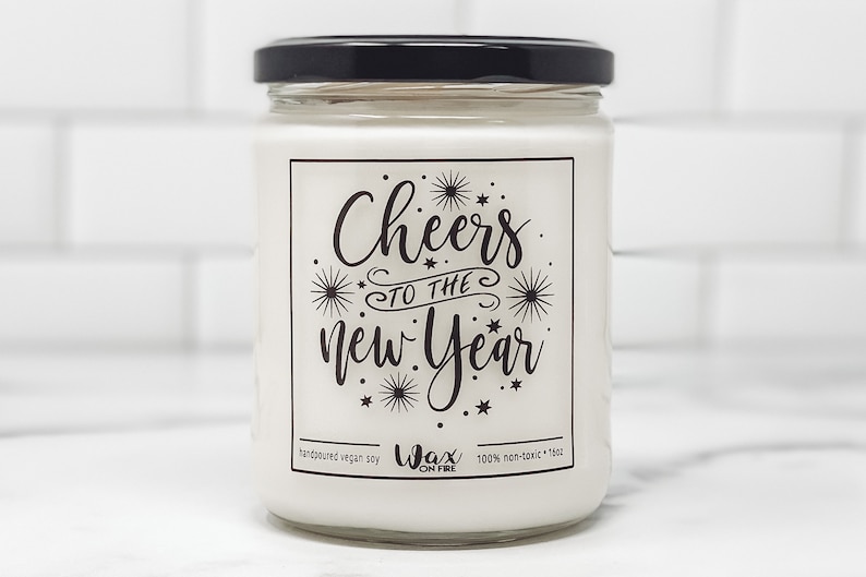 Cheers to the New Year Candle