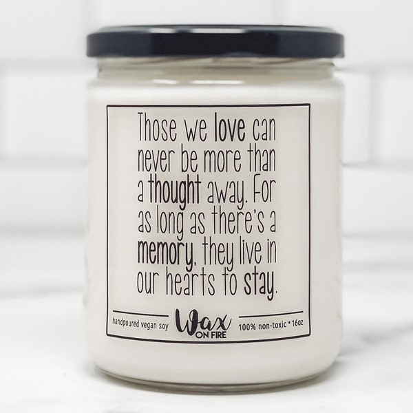 Condolences Gift Memorial Gift Sympathy Gift Bereavement Gift Condolence Gift Thinking of You Gift Sympathy Gifts Soy Candles Handmade