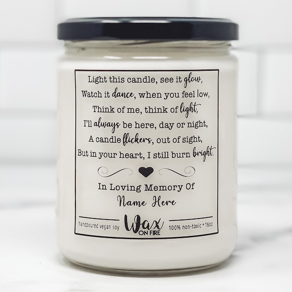 Condolences Gift Memorial Gift Sympathy Gift Bereavement Gift Condolence Gift Thinking of You Gift Sympathy Gifts Personalized Candles