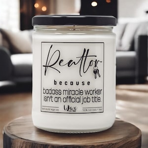 Realtor Because Badass Miracle Worker Realtor Gift Real Estate Gift Real Estate Agent Gift for Realtor Client Gift Housewarming Gift