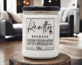Realtor Because Badass Miracle Worker Realtor Gift Real Estate Gift Real Estate Agent Gift for Realtor Client Gift Housewarming Gift