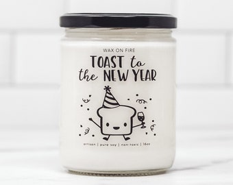 Toast To The New Year Gift New Years Gift Happy New Year 2024 New Years Candle Happy New Year Candle Coworker Gift New Year Employee Gifts