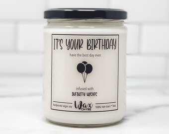 It's Your Birthday Cake Scented Candle Happy Birthday Birthday Gift Funny Birthday Gift Funny Candle Funny Birthday Gifts Soy Wax Candles