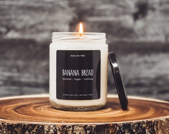 Banana Bread Candle Fall Candle Fall Candles Vegan Candle Vegan Candles Homemade Candles Luxury Candles Dessert Candle Gifts for Her