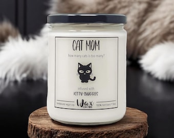 Cat Mom Cat Lady Cat Lovers Gift Cat Lover Gift Crazy Cat Lady Funny Cat Gift Pet Parents Gift Funny Candle Funny Candles Soy Candles