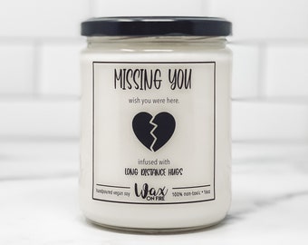 Missing You Gift I Miss You Gift Long Distance Gift Thinking of You Best Friend Gifts Homemade Candles Vegan Candles Soy Candles Handmade
