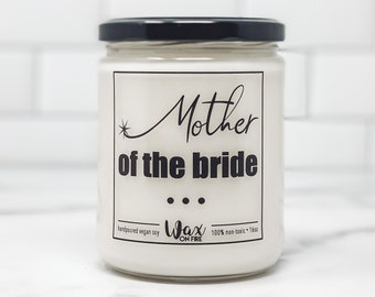 Mother Of The Bride Gift Bride To Be Wedding Favors Wedding Soy Candles Handmade Homemade Candles Vegan Candles Soy Wax Candles