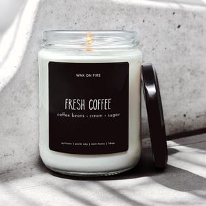 Fresh Coffee Candle Coffee Candles Coffee Lover Gift Fall Candle Winter Candle Vegan Candle Vegan Candles Homemade Candles Luxury Candles