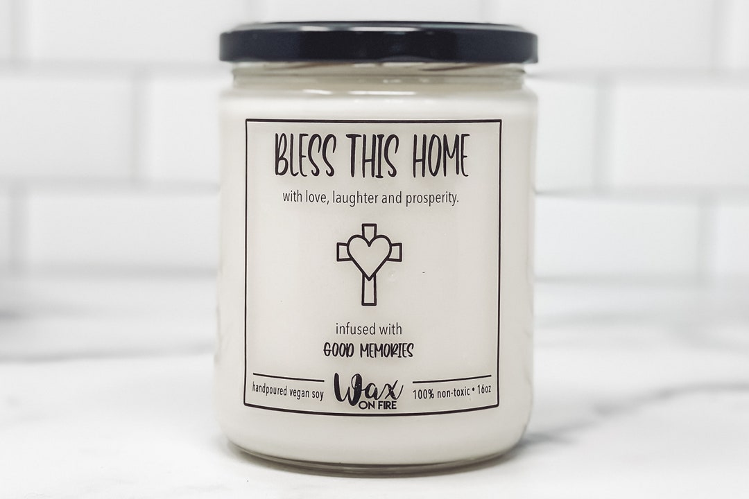 Bless This Home Candle Christian Candle Christian Gifts Christian Gift