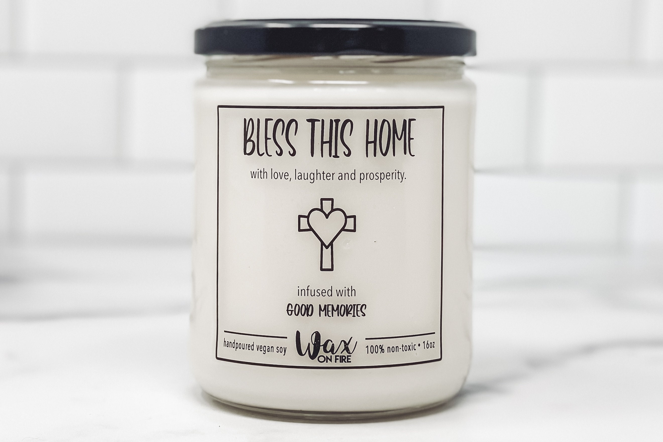 Bless This Home Candle Christian Candle Christian Gifts Etsy