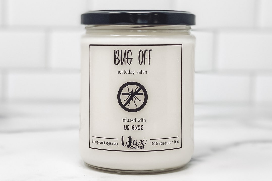 Bug off Citronella Candle Mosquito Candle Lemon Candle Lemongrass Candle Outdoor Candle Summer