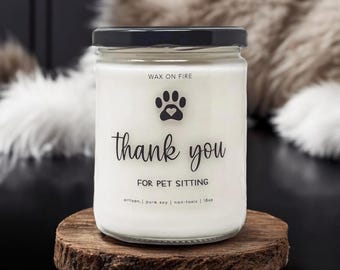 Thank You For Pet Sitting Gift For Pet Sitter Gifts Doggie Daycare Veterinarian Gift Pet Sitter Thank You Gift