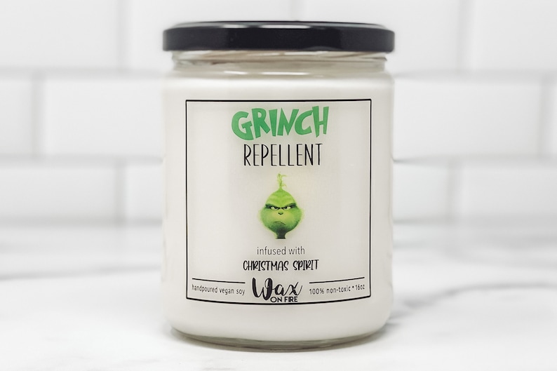 Grinch Repellent Holiday Candles