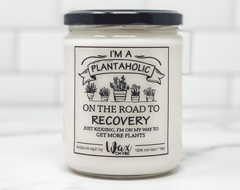 Plantaholic Plant Lover Gift Plant Mom Crazy Plant Lady Best Friend Gifts Friendship Gift Gift for Her Homemade Candles Soy Candles Handmade