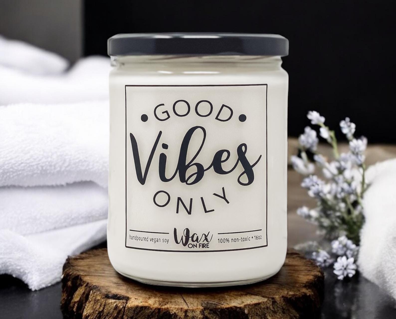 Good Vibes Only Spiritual Candle Funny Candle Funny Candles Gift for Her Best Friend Gifts Girlfriend Gift Homemade Candles Vegan Candles