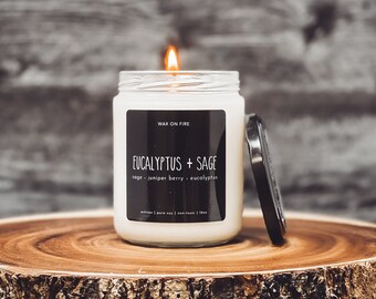 Eucalyptus Candle Summer Candle Fall Candle Vegan Candle Vegan Candles Homemade Candles Luxury Candles Calm Candle Gifts for Her