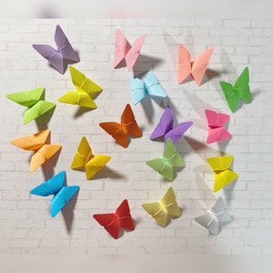 Pack of 10, 20, 50 or 100 color butterflies (single or multicolor)
