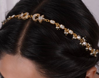 Kundan Headband, Bridal Jewellery, Exquisite Dyed Gypsophila Jadau, Luxurious Indian Wedding Hairband, Perfect Brides Gift