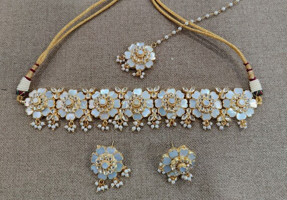 Mother of cheap pearl choker