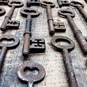 Large Antique British Iron Key: Collectible Victorian Keys