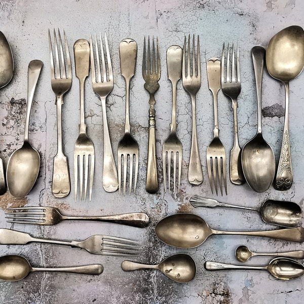 Food Photography Props, Cheap Vintage Silver Plated British Cutlery, Flatlay Instagram, Shibumi 渋み, Shibui, ウッドアート, Wabi Sabi, Craft