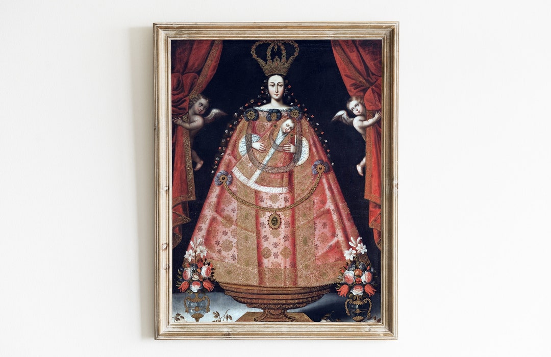 Antique Catholic Art Our Lady Vintage Cuzco Religious Etsy