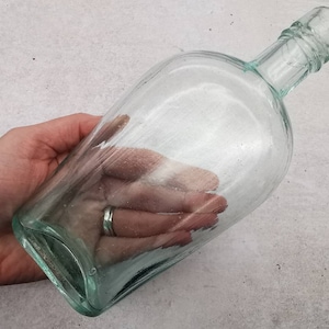 Antique Aqua Bottle, Vintage  Bottle, Vintage British Collectible