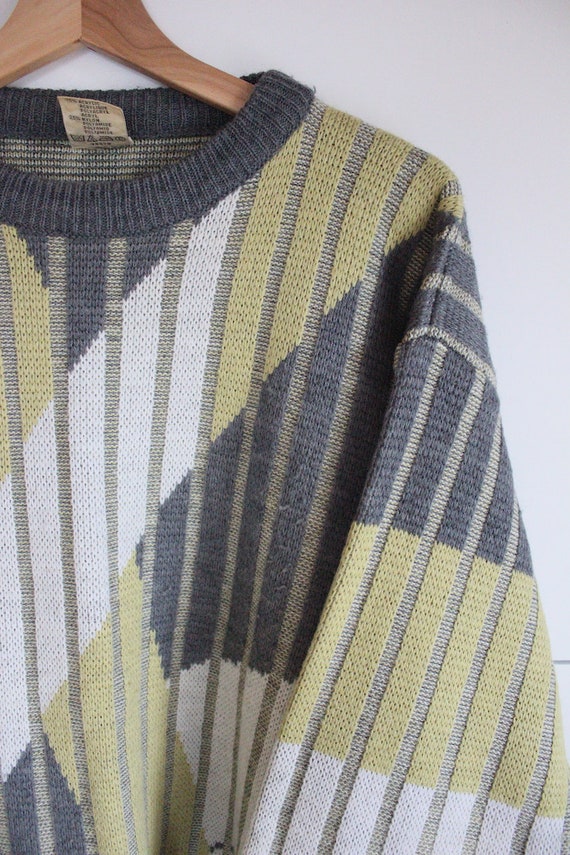 Vintage 90s Funky Knit Oversized Grunge Sweater U… - image 5