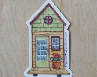 Green Tiny House Sticker