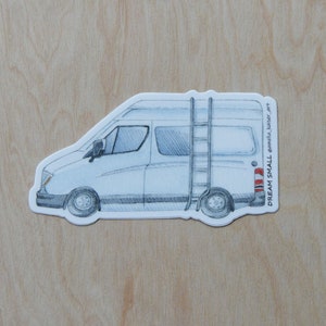 White Sprinter Van Sticker