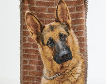 Couverture tissée personnalisée avec portrait de chien, jeté photo personnalisé pour animal de compagnie, couverture tissée personnalisée pour chien, cadeau pour amoureux des chiens