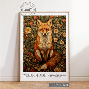 Impression William Morris renard William Morris Wall Art imprimable animal moderne affiche Art nouveau impression Art déco pour décoration de ferme de campagne