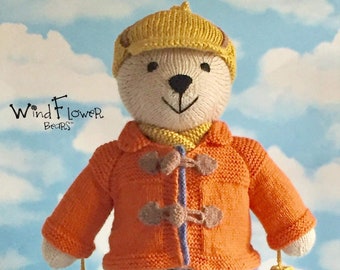 Knitted teddy bear - Handmade unique toy, the perfect gift for babies and young children.