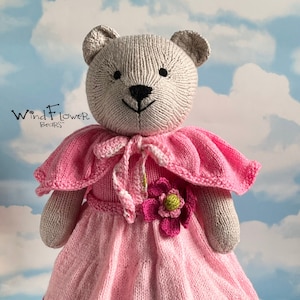 Knitted teddy bear - Handmade unique toy, the perfect gift for babies and young children.