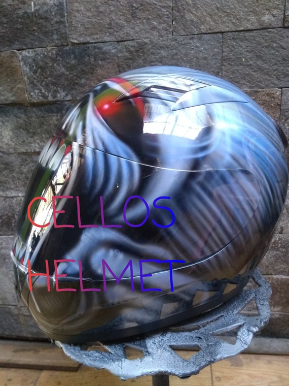 cellos motorcycle helmets Skull Scream Painted Motorcycle Helmet, DOT Approved