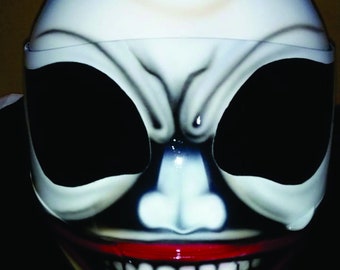 clown motorcycle helmet for sale SkullSkins Street Skin (Red/Blue) : Automotive you will brighten everyones day when you ride past Scary Clown Motorcycle Helmet 3D